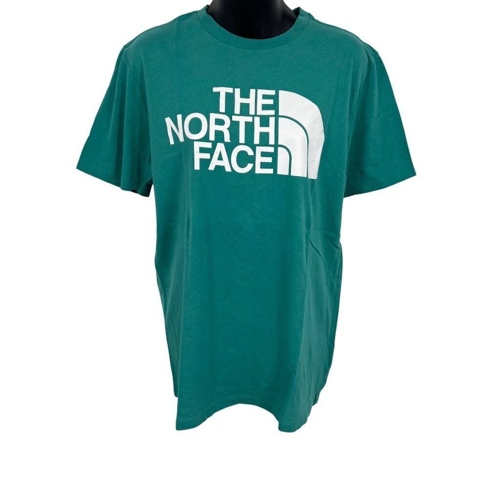 The North Face Mens Size Small S Green Logo Tee Shirt Short Sleeve Crew Neck EUC